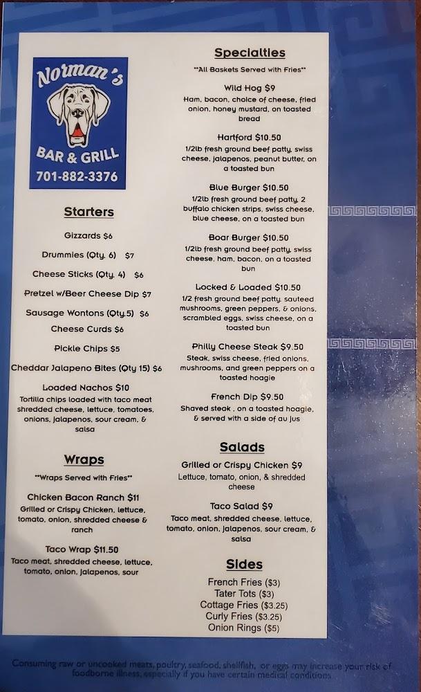 Norman's Bar & Grill Menu image 3
